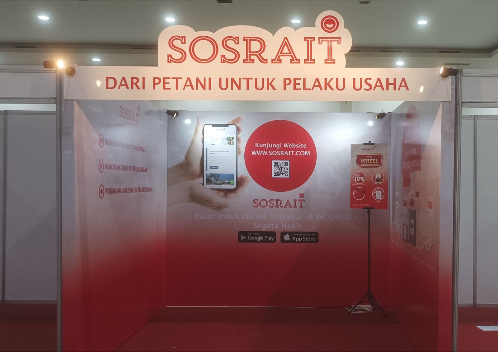 Jasa Pembuatan Backdrop Stand SOSRAIT untuk Event Pameran 08