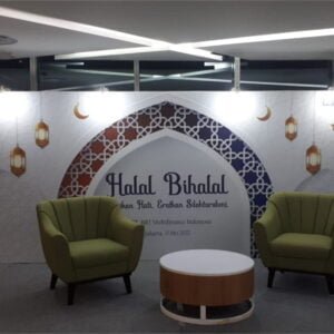 Jasa Backdrop Halal Bihalal